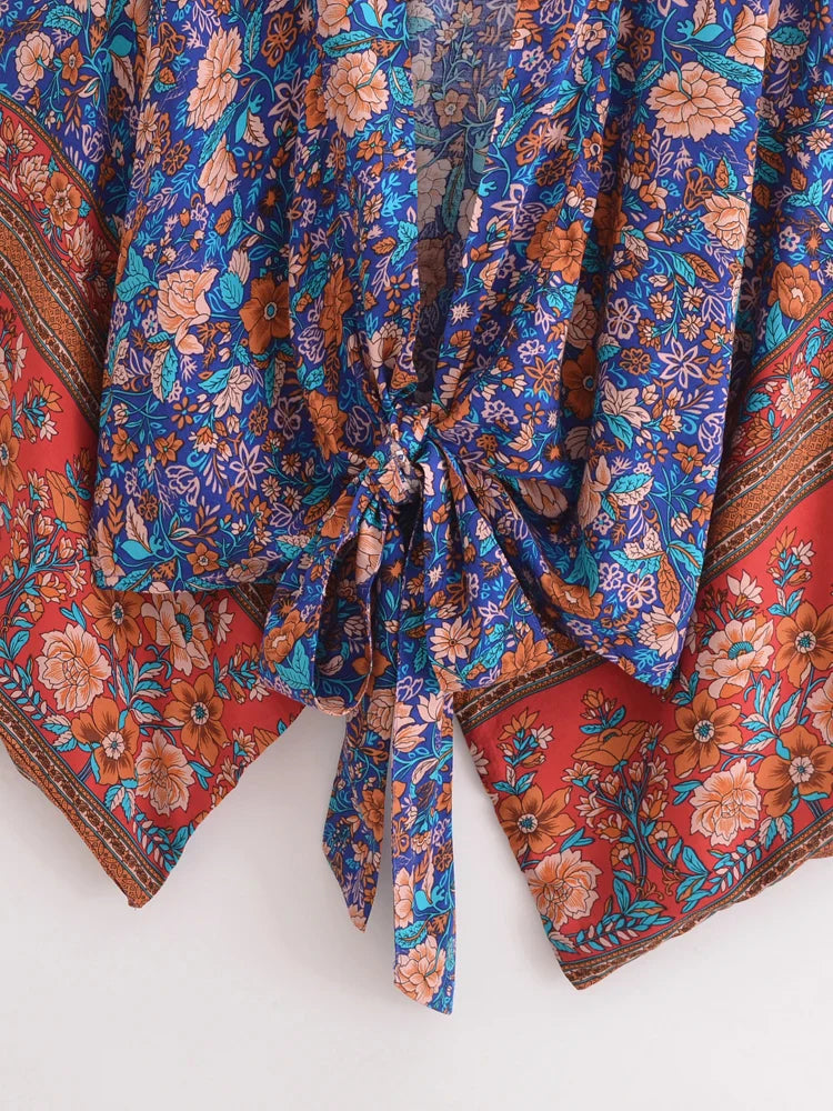 Passionate Bloom Boho Floral Print Crop Top