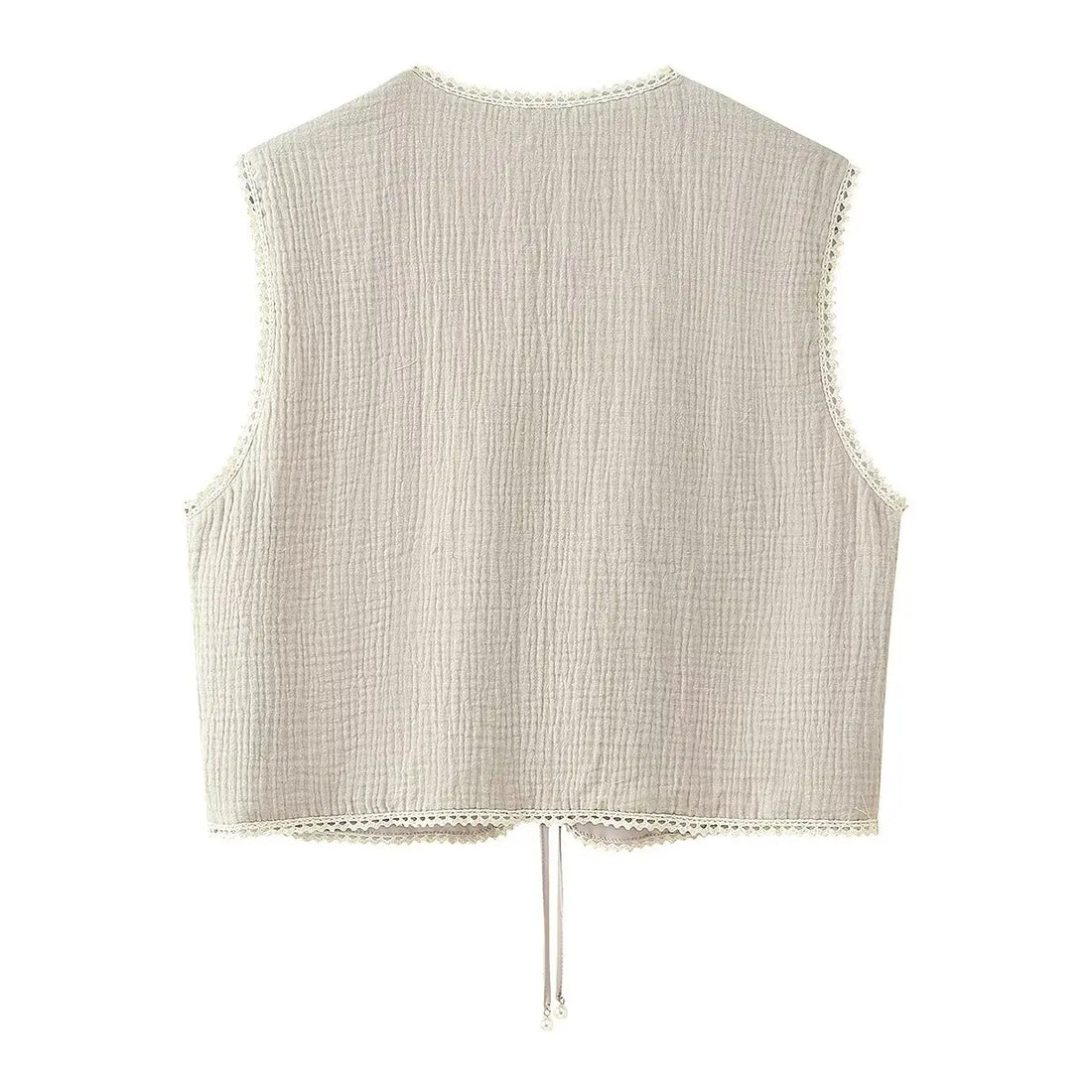 Sandy Bloom Boho Floral Embroidered Vest