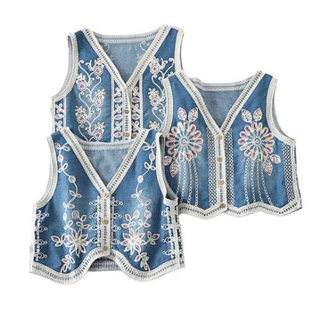 Shimmer Dreams Boho Embroidered Sequin Vest