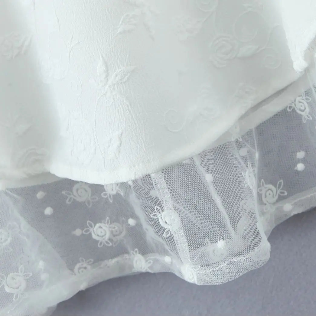 Whispering Rosebud Floral Midi Skirt