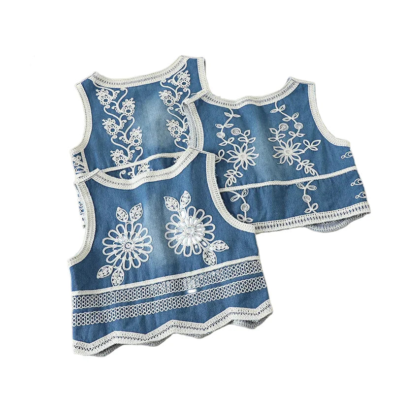 Shimmer Dreams Boho Embroidered Sequin Vest