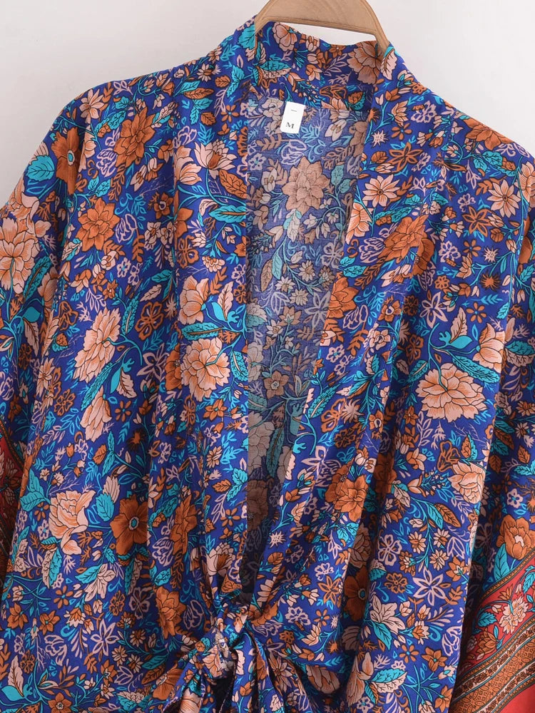 Passionate Bloom Boho Floral Print Crop Top