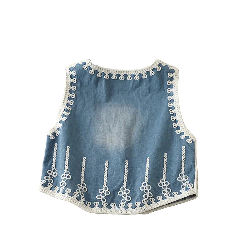 Starlight Dreams Boho Embroidered Sequin Vest